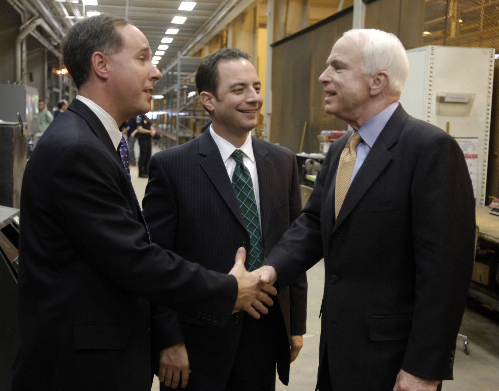 Robin Vos and Reince Priebus meet John McCain